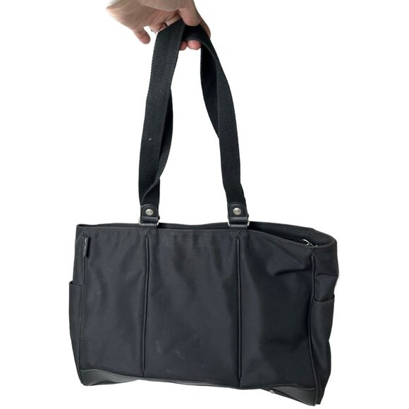 Kipling Black Handbag Shoulder Tote Nylon Large 17”x13” - Picture 2 of 7